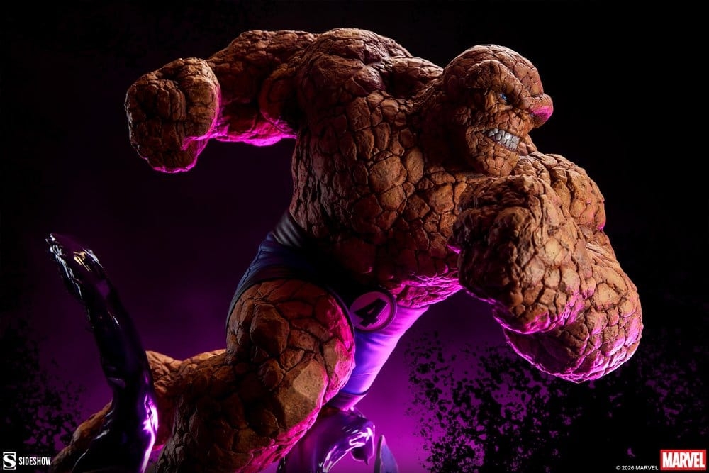 The Thing Premium Format di Sideshow Collectibles - statua Marvel in scala 1/4