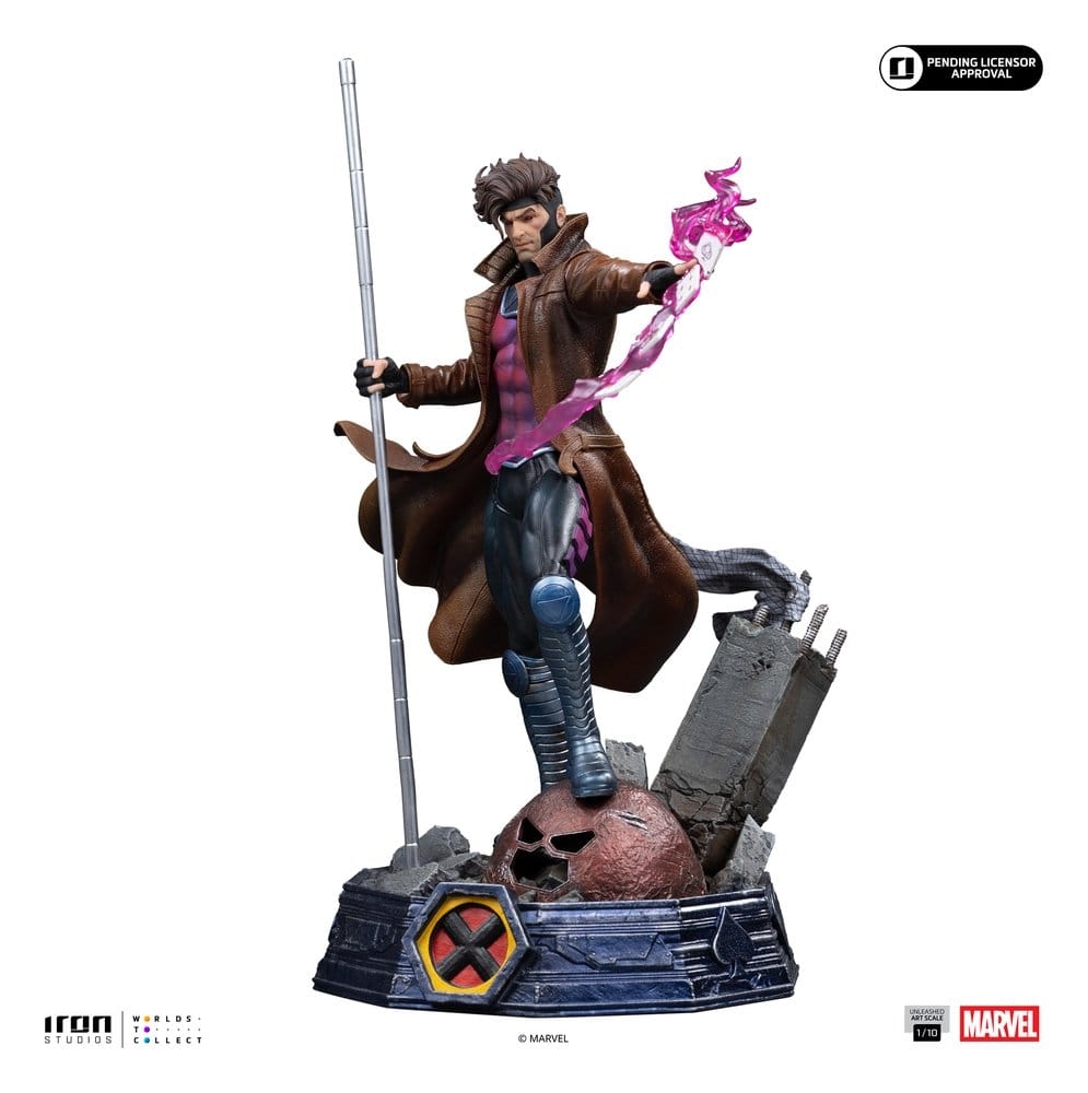Gambit Unleashed Art Scale von Iron Studios - X-Men 1/10 Maßstab Figur