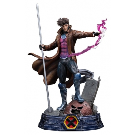 Gambit Unleashed Art Scale par Iron Studios - figurine 1/10 X-Men de 22 cm