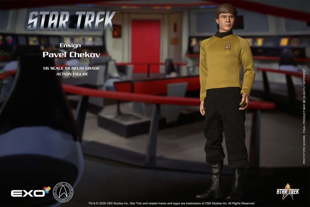 Ensign Pavel Chekov Museum Grade par Exo-6 - figurine 1/6 Star Trek de 30 cm