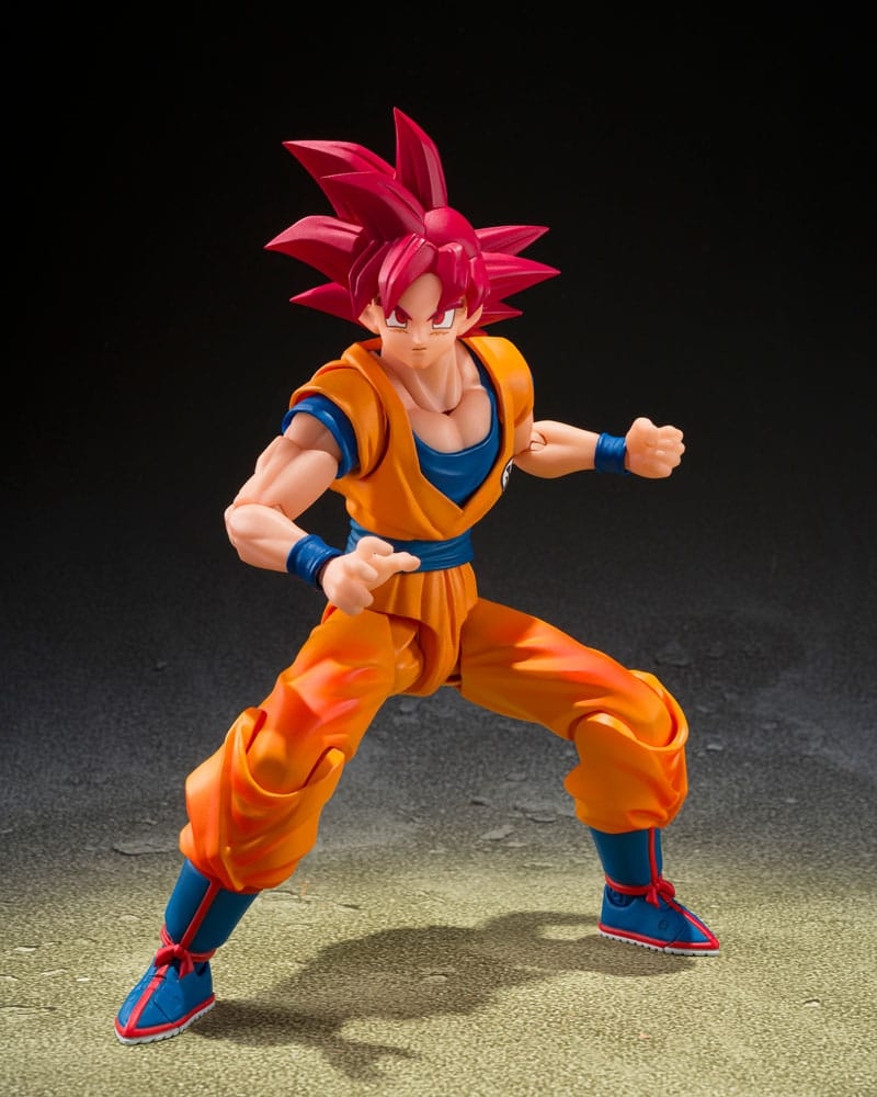 Super Saiyan God Son Goku (God Aura) SH Figuarts Reissue par Bandai Tamashii Nations - figurine Dragon Ball Super de 15 cm