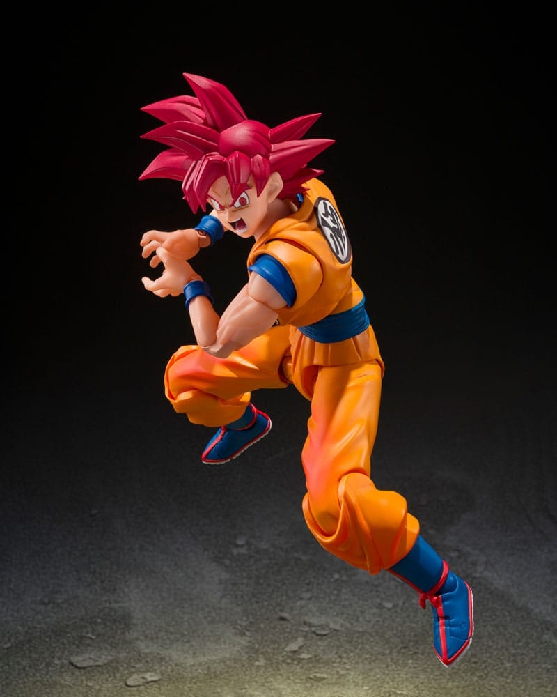 Super Saiyan God Son Goku (God Aura) S.H.Figuarts Reissue por Bandai Tamashii Nations - Dragon Ball Super 15 cm figura de acción