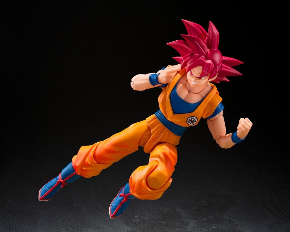 Super Saiyan God Son Goku (God Aura) SH Figuarts Reissue par Bandai Tamashii Nations - figurine Dragon Ball Super de 15 cm
