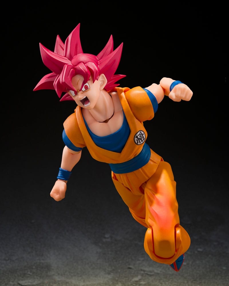 Super Saiyan God Son Goku (God Aura) SH Figuarts Reissue par Bandai Tamashii Nations - figurine Dragon Ball Super de 15 cm