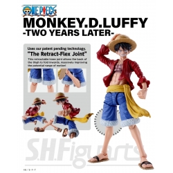 Monkey D Luffy (New World) S.H.Figuarts de Bandai Tamashii Nations Two Years Later - figura de acción One Piece de 15 cm