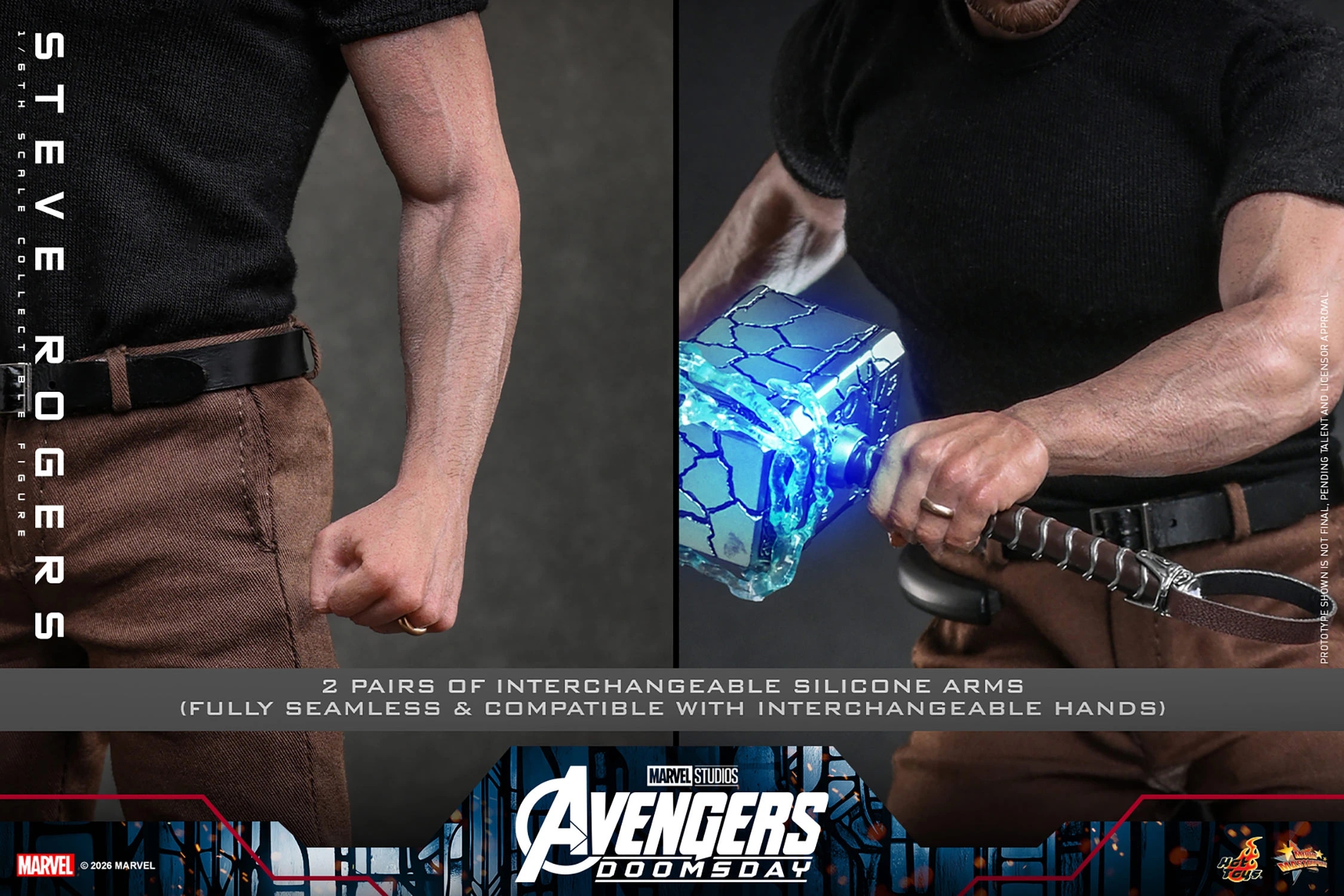 Steve Rogers de Hot Toys - MMS928 - figura de acción Avengers Doomsday a escala 1/6