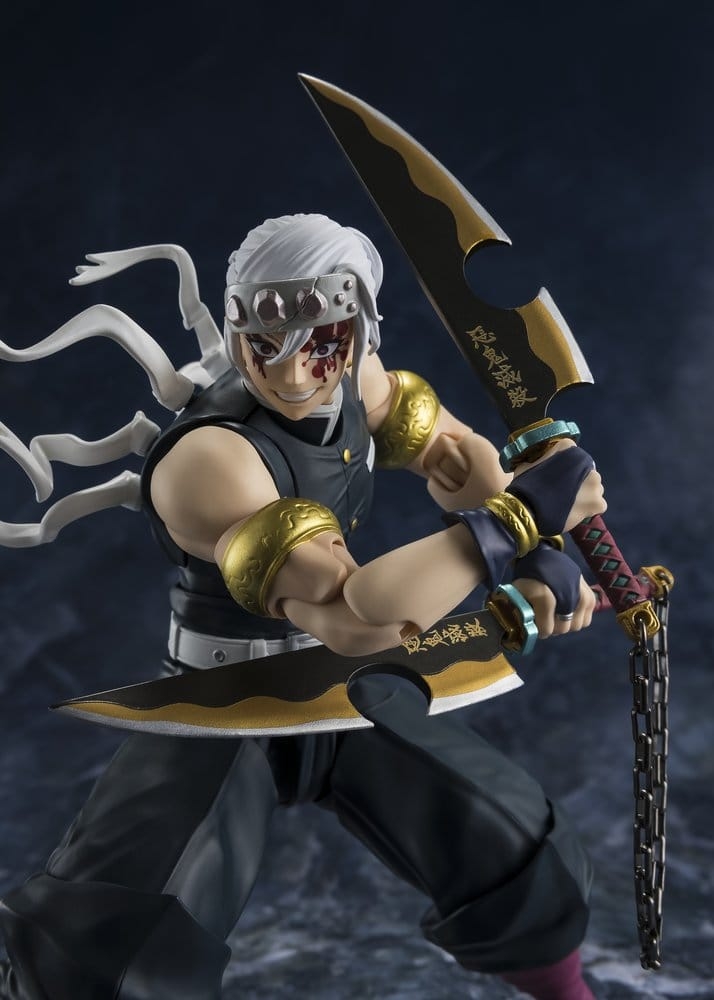Uzui Tengen S.H.Figuarts de Bandai Tamashii Nations - figura de acción Demon Slayer: Kimetsu No Yaiba de 17 cm