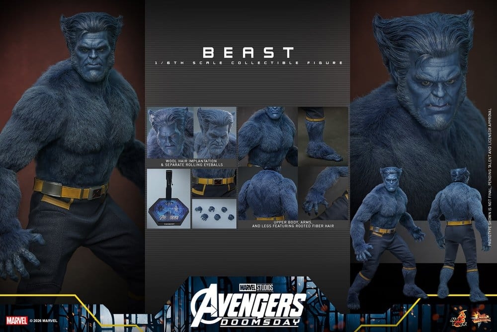 Beast von Hot Toys Collector - MMS920 - Avengers - Doomsday 1/6 Maßstab actionfigur